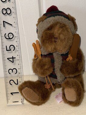 Russ Berrie Teddy Bear Skiing Bear 7" Plush Collectible "Parka" Alpine Lodge Ski
